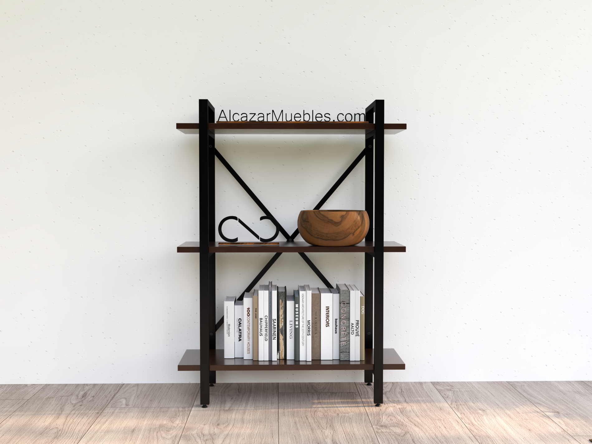 Librero industrial metal modelo West alcazarmuebles.com