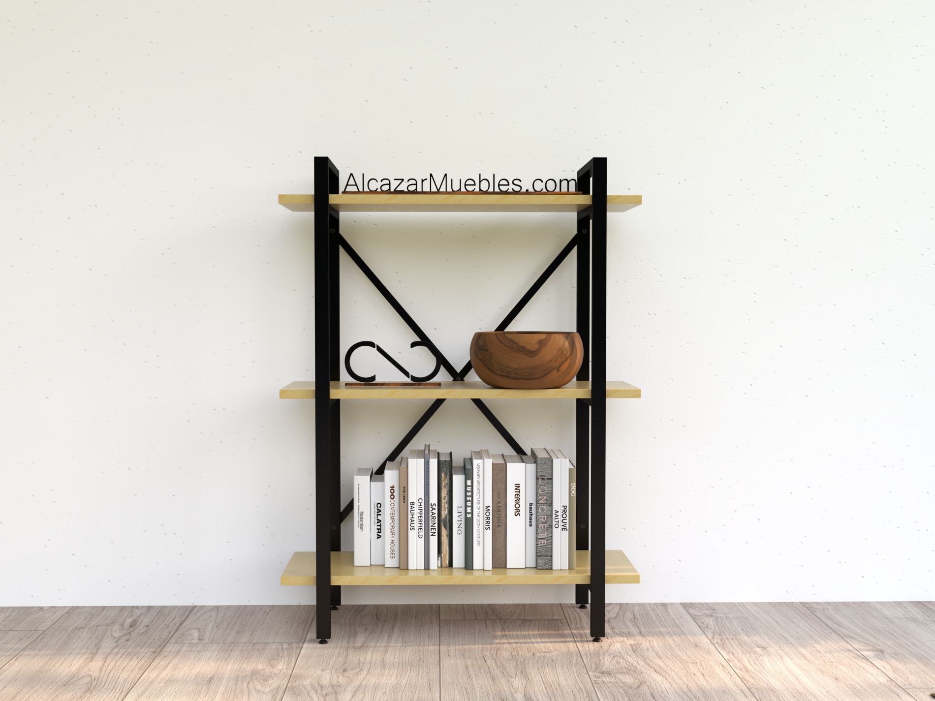 Librero industrial metal modelo West alcazarmuebles.com