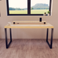 Escritorio Home Office 150 cm 2 soportes sin cajones minimalista