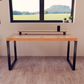 Escritorio Home Office 150 cm 2 soportes sin cajones minimalista