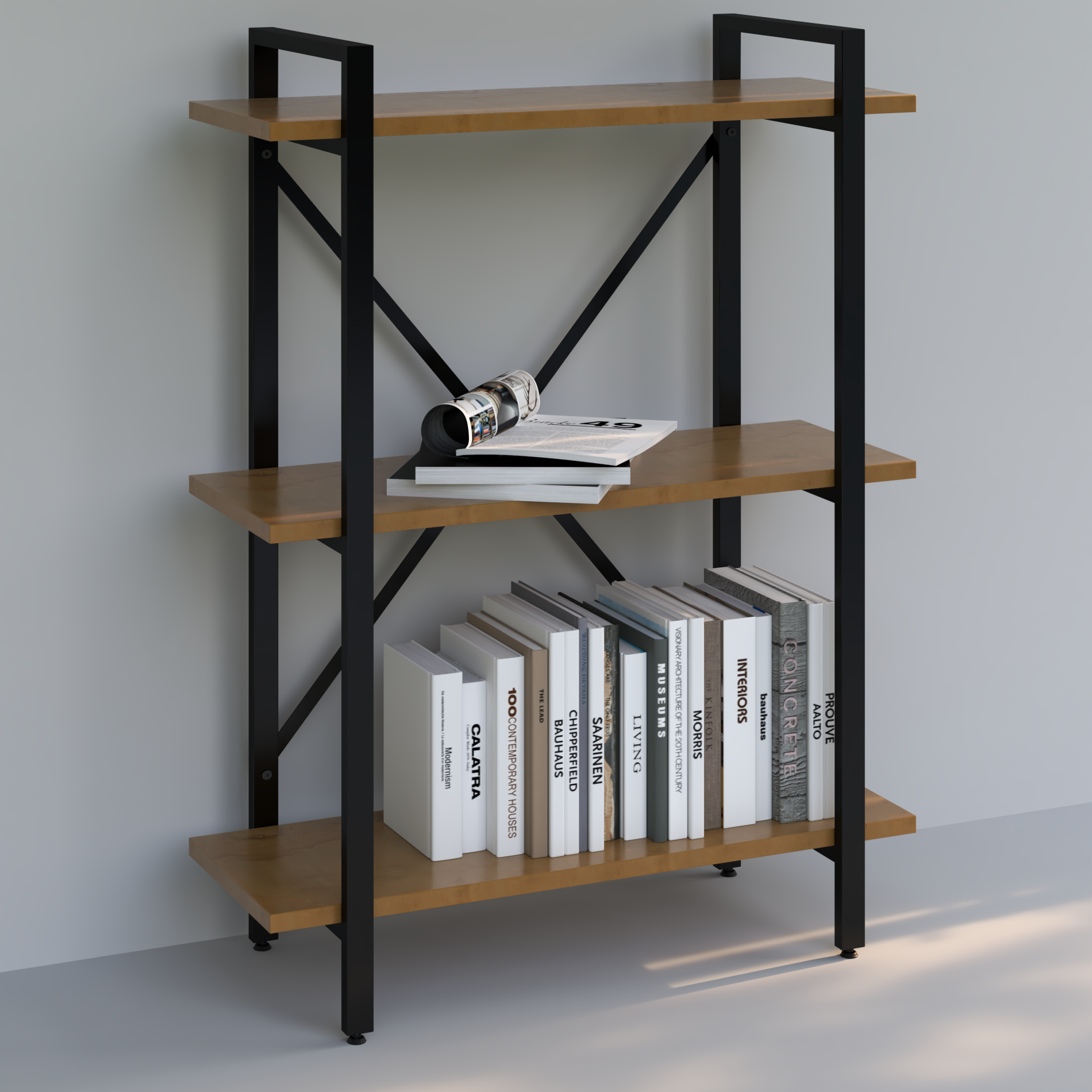 Librero industrial metal modelo West alcazarmuebles.com